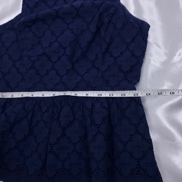 Lilly Pulitzer Navy Ashton Eyelet Tank Top - Picture 6 of 11